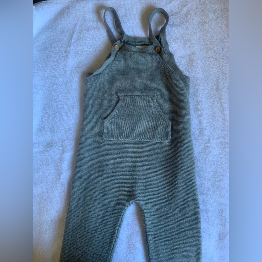 Carter’s Little Planet grey knit overalls